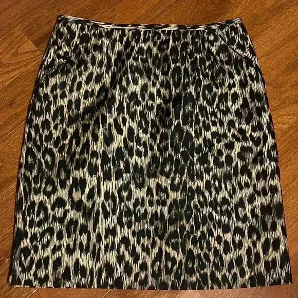 REBECCA MOSES Leopard Print Sz 4 Skirt - Picture 1 of 4